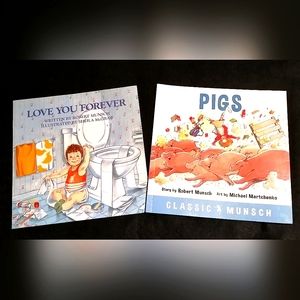 Robert Munsch / Love You Forever & Pigs Children's Soft Cover Books